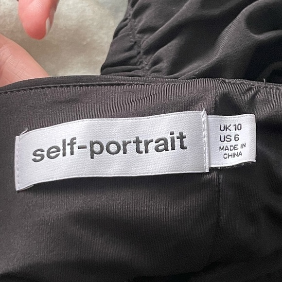 NEW Self-Portrait Gathered Detailed Top Criss Cross Open Keyhole Halter Mesh 6 - Picture 4 of 12